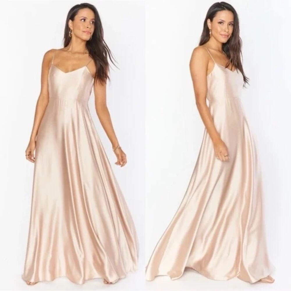 NWT SHOW ME YOUR MUMU Faith Maxi Dress in Champagne